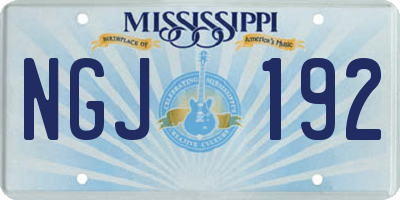 MS license plate NGJ192