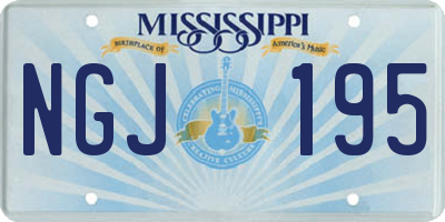 MS license plate NGJ195