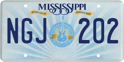 MS license plate NGJ202