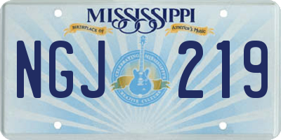 MS license plate NGJ219