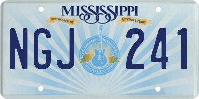 MS license plate NGJ241