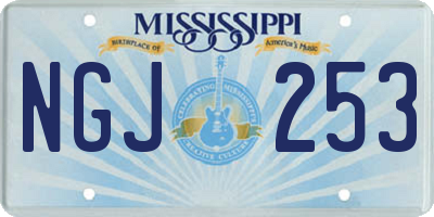 MS license plate NGJ253
