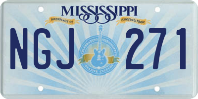 MS license plate NGJ271