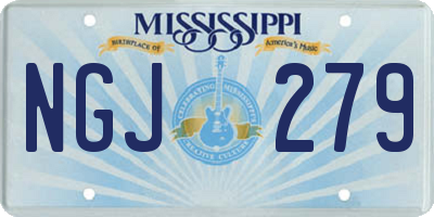 MS license plate NGJ279