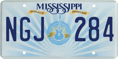 MS license plate NGJ284