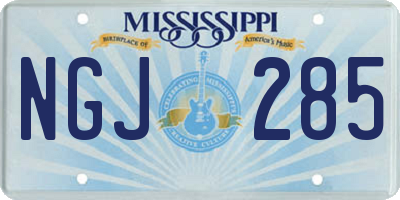 MS license plate NGJ285