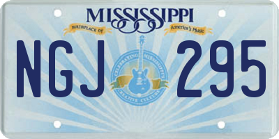 MS license plate NGJ295