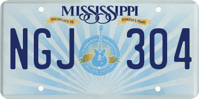 MS license plate NGJ304