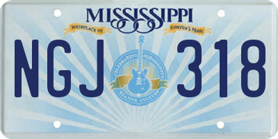 MS license plate NGJ318
