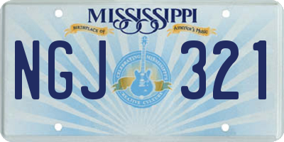 MS license plate NGJ321