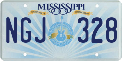 MS license plate NGJ328
