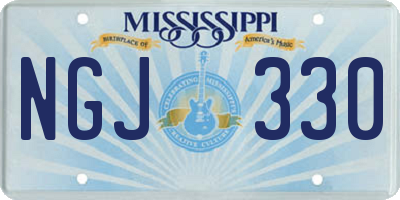 MS license plate NGJ330