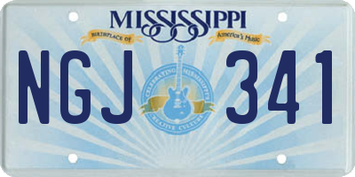 MS license plate NGJ341