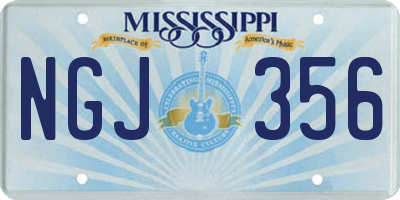 MS license plate NGJ356