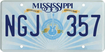 MS license plate NGJ357