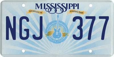 MS license plate NGJ377