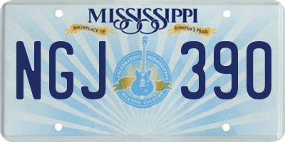 MS license plate NGJ390
