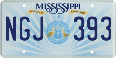 MS license plate NGJ393