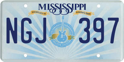 MS license plate NGJ397
