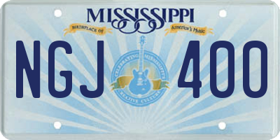 MS license plate NGJ400
