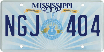 MS license plate NGJ404