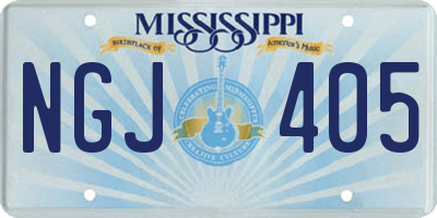 MS license plate NGJ405
