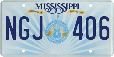 MS license plate NGJ406