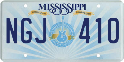 MS license plate NGJ410