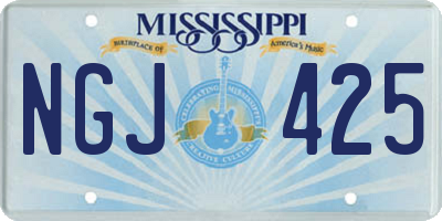 MS license plate NGJ425