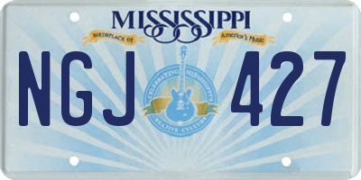 MS license plate NGJ427