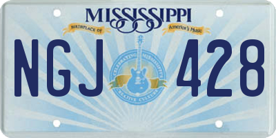 MS license plate NGJ428