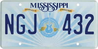 MS license plate NGJ432