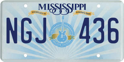 MS license plate NGJ436