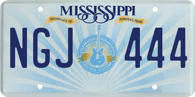 MS license plate NGJ444