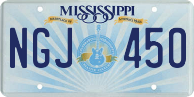 MS license plate NGJ450