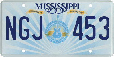 MS license plate NGJ453