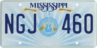 MS license plate NGJ460