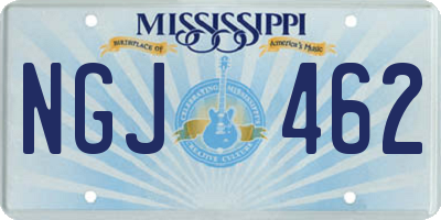 MS license plate NGJ462