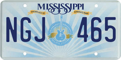 MS license plate NGJ465