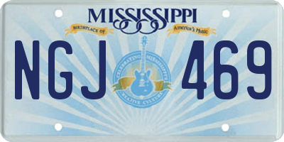 MS license plate NGJ469
