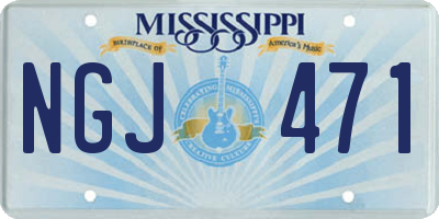 MS license plate NGJ471