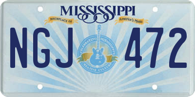 MS license plate NGJ472