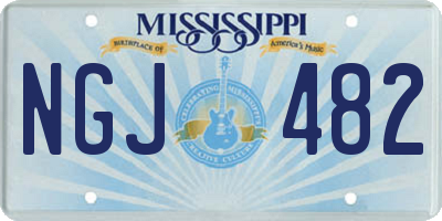 MS license plate NGJ482