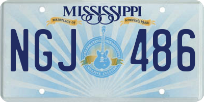 MS license plate NGJ486