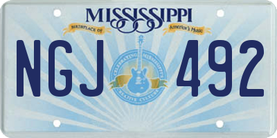 MS license plate NGJ492