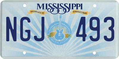 MS license plate NGJ493