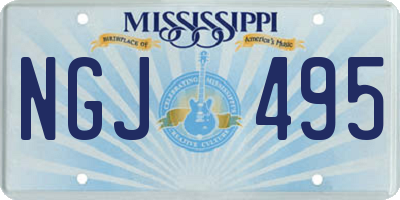 MS license plate NGJ495