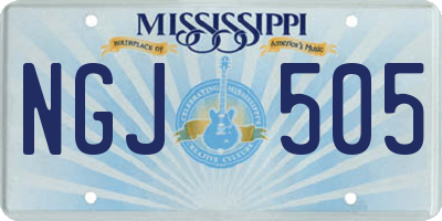 MS license plate NGJ505