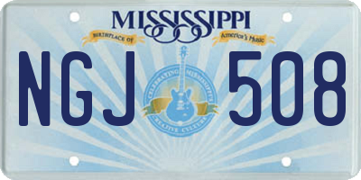 MS license plate NGJ508