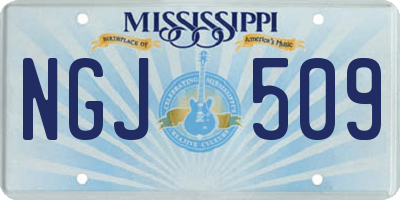MS license plate NGJ509